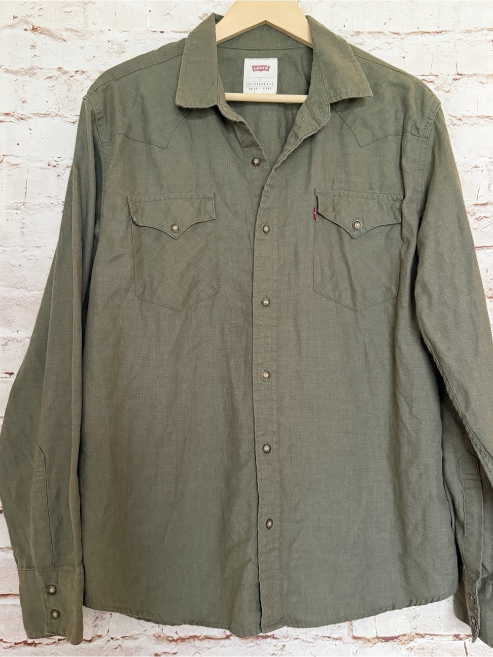 Levi’s western button up military shirt